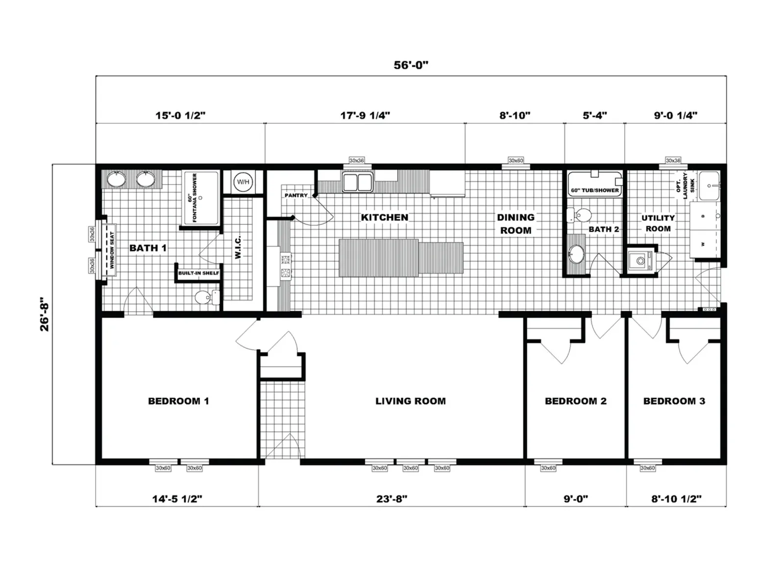 NETR G-3449 floor plan, drawn by Pine Grove Homes